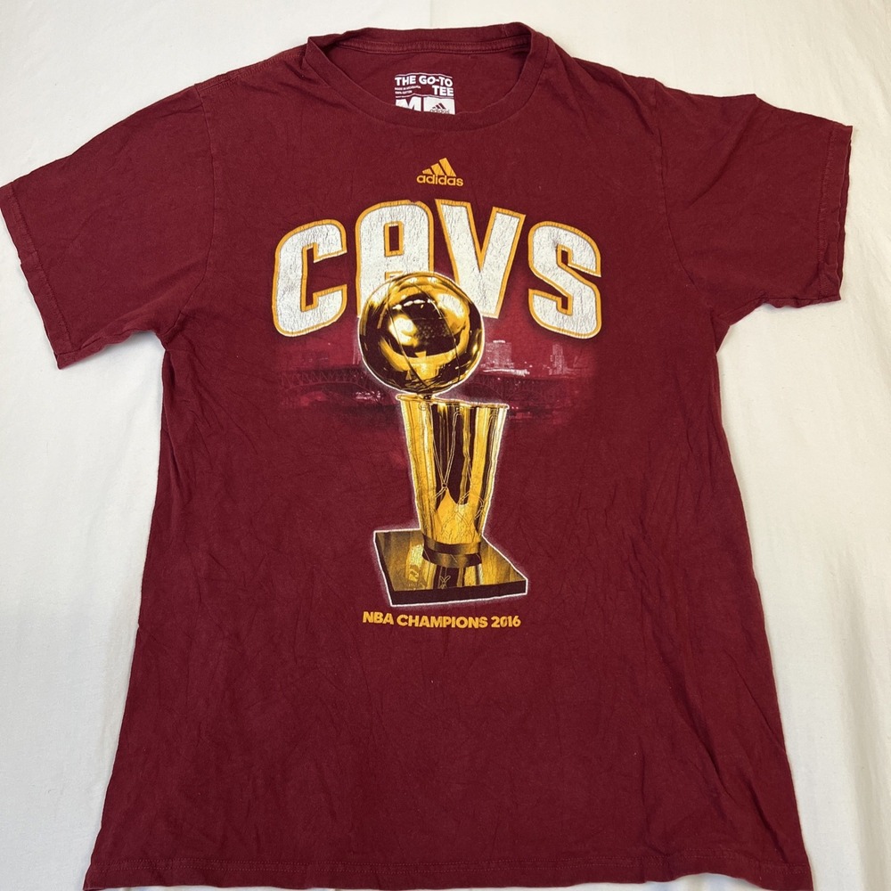 Adidas Cleveland Cavaliers NBA Champions 2016 Shirt Mens Medium Maroon Tee